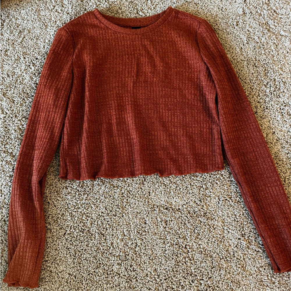 Orange long sleeve top